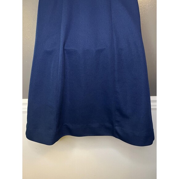 Crest Careers Dress Womens 6 Navy White Zip Front Short Sleeve Uniform Made USA - Picture 8 of 11